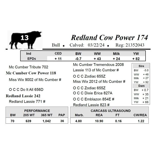 Redland Cow Power 174