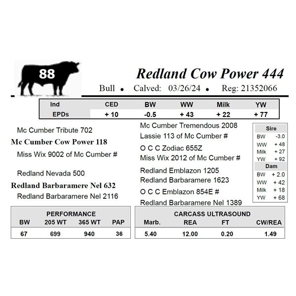 Redland Cow Power 444