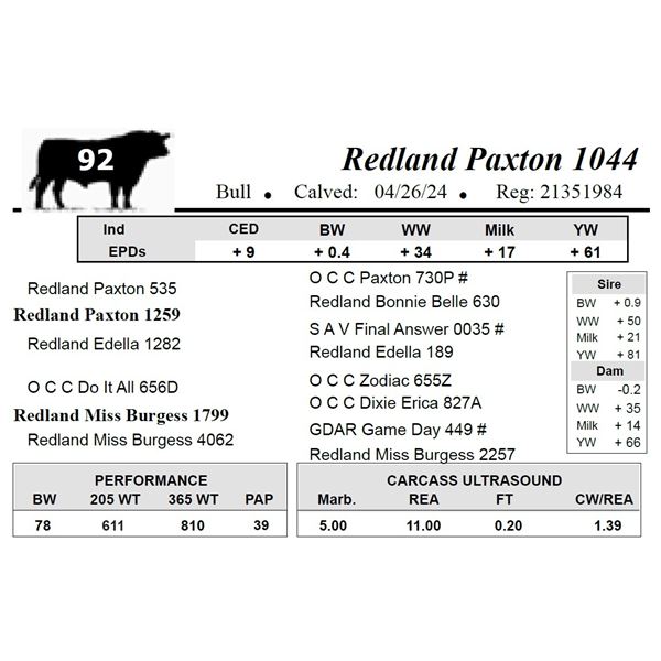 Redland Paxton 1044