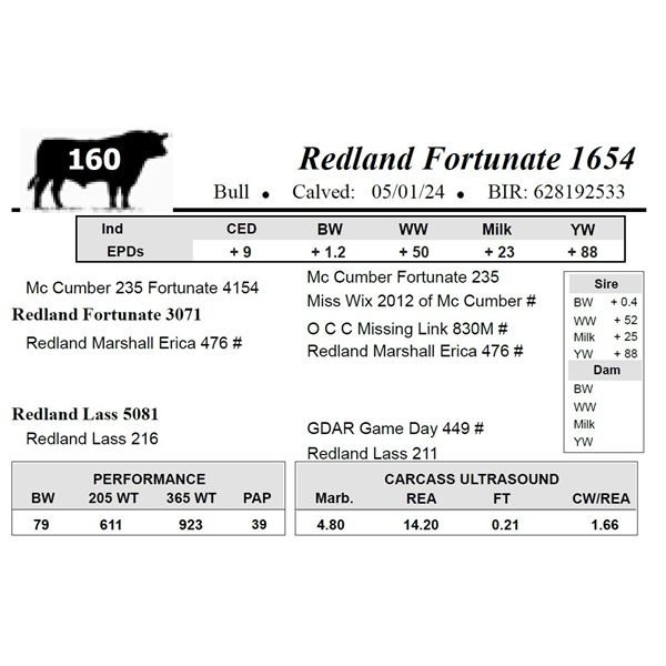 Redland Fortunate 1654