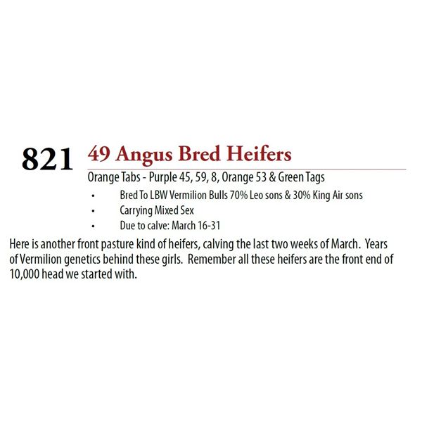 46 Pasture Bred Heifers