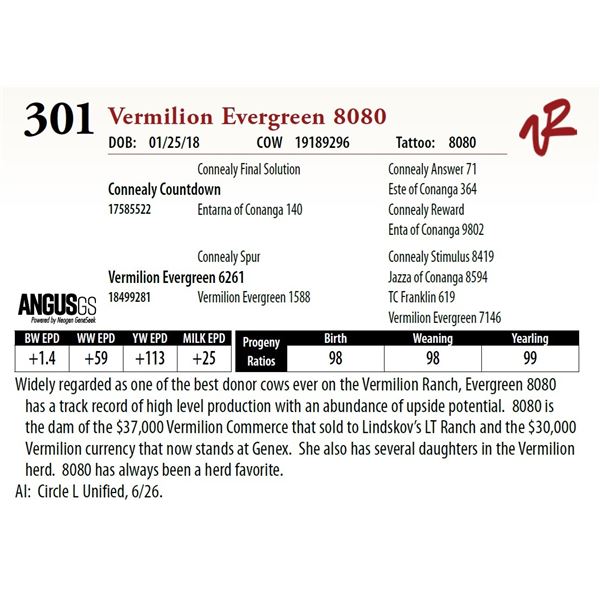 VERMILION EVERGREEN 8080