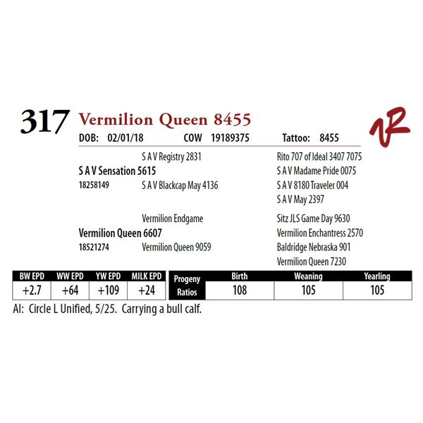 VERMILION QUEEN 8455