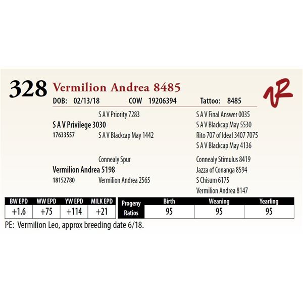 VERMILION ANDREA 8485