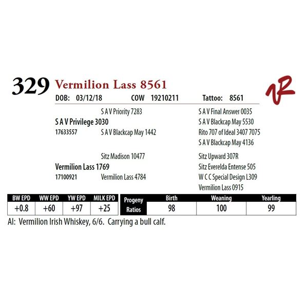 VERMILION LASS 8561