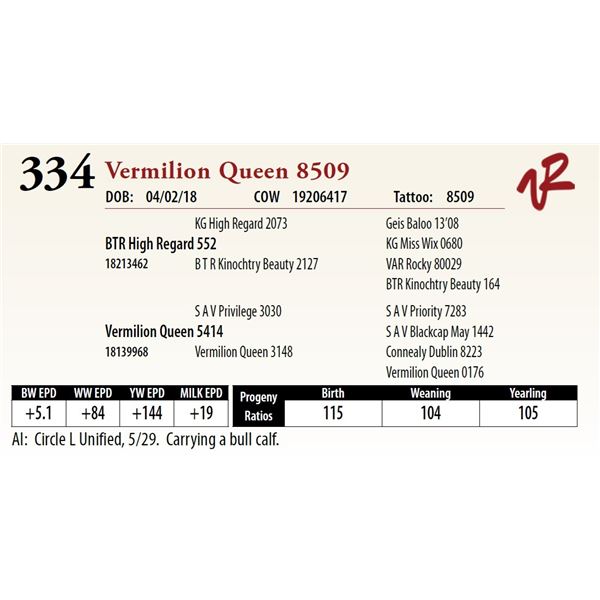 VERMILION QUEEN 8509