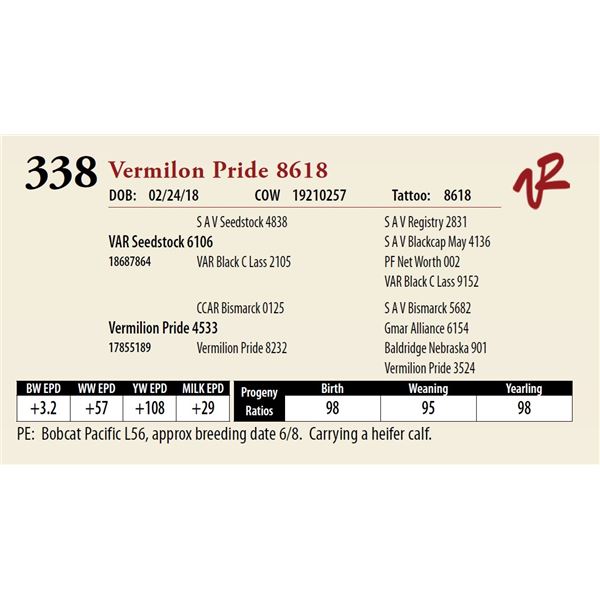 VERMILION PRIDE 8618