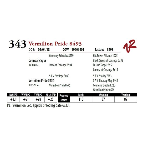 VERMILION PRIDE 8493
