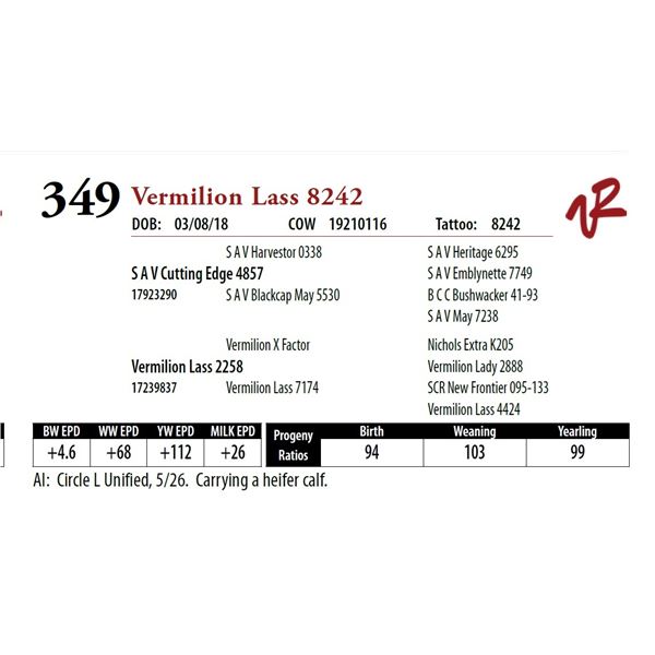 VERMILION LASS 8242