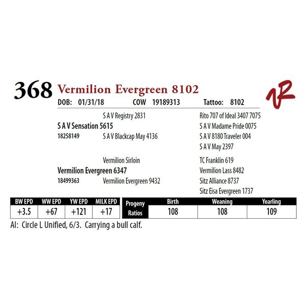 VERMILION EVERGREEN 8102