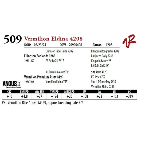 VERMILION ELDINA 4208