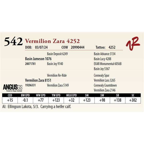 VERMILION ZARA 4252