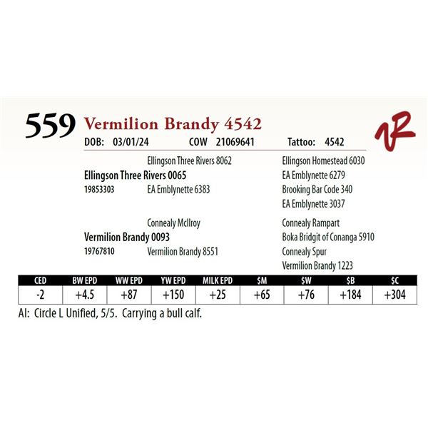 VERMILION BRANDY 4542