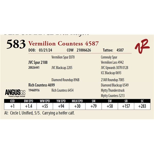 VERMILION COUNTESS 4587