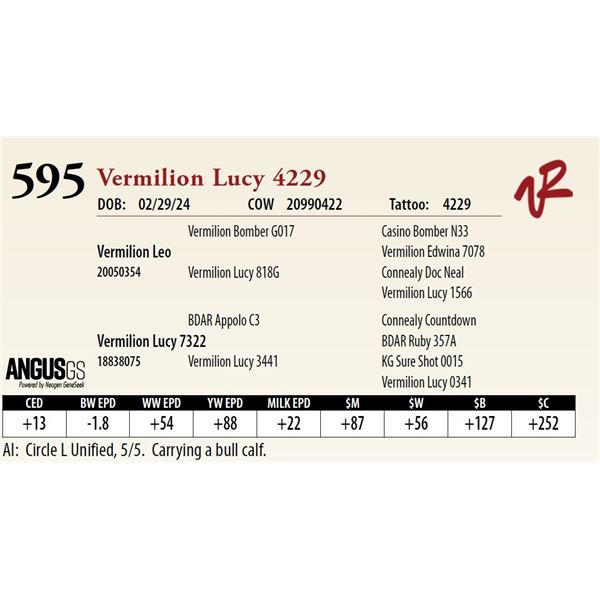 VERMILION LUCY 4229