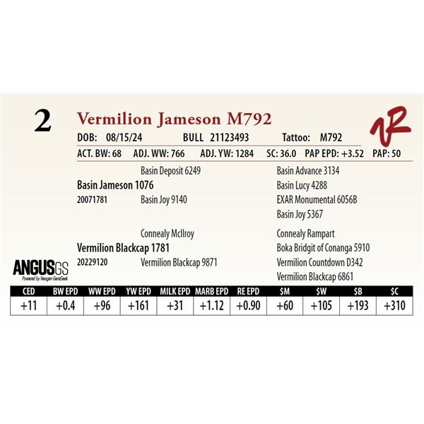 VERMILION JAMESON M792