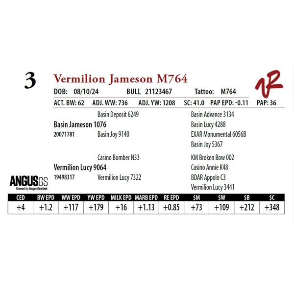 VERMILION JAMESON M764