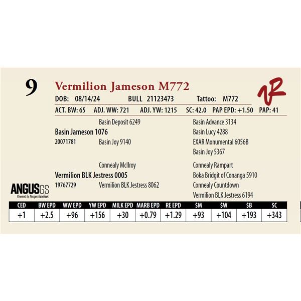 VERMILION JAMESON M772