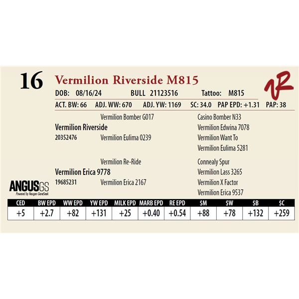 VERMILION RIVERSIDE M815
