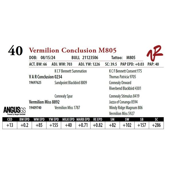 VERMILION CONCLUSION M805