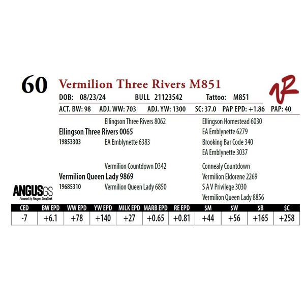 VERMILION THREE RIVERS M851