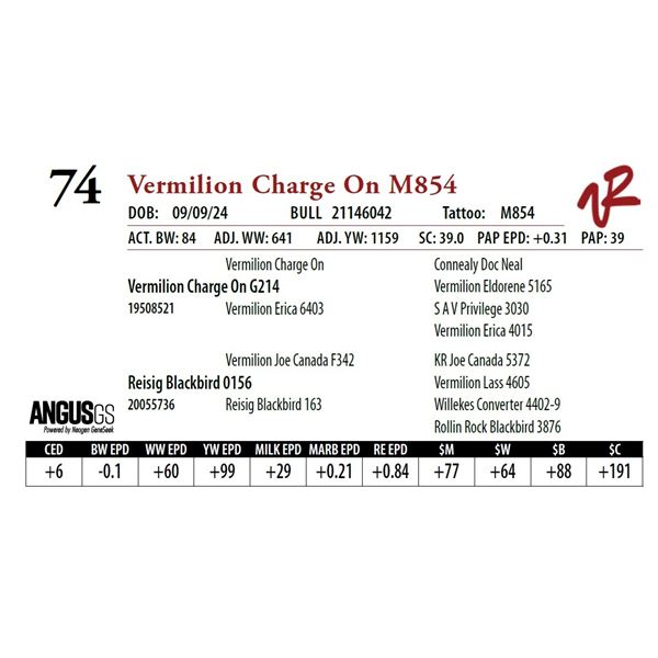 VERMILION CHARGE ON M854