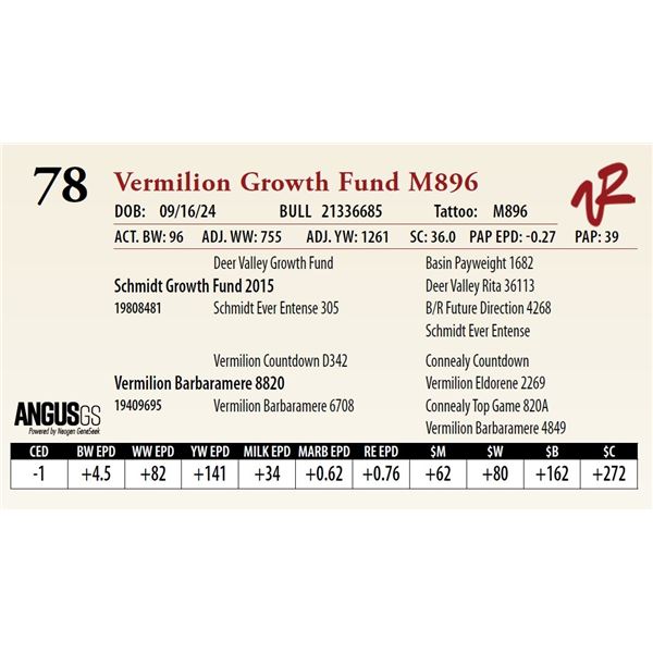 VERMILION GROWTH FUND M896