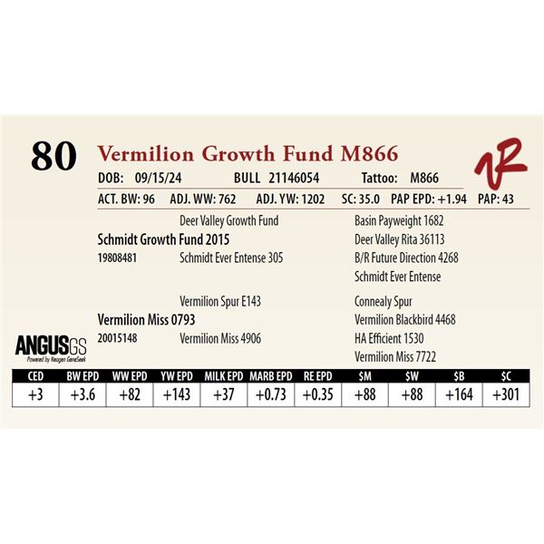 VERMILION GROWTH FUND M866