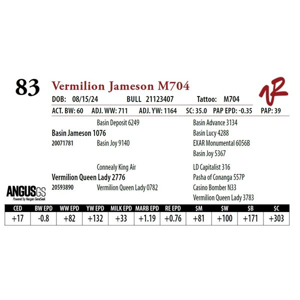 VERMILION JAMESON M704