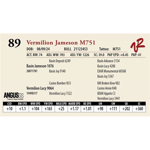 VERMILION JAMESON M751