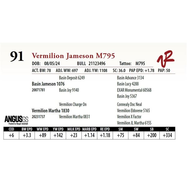 VERMILION JAMESON M795