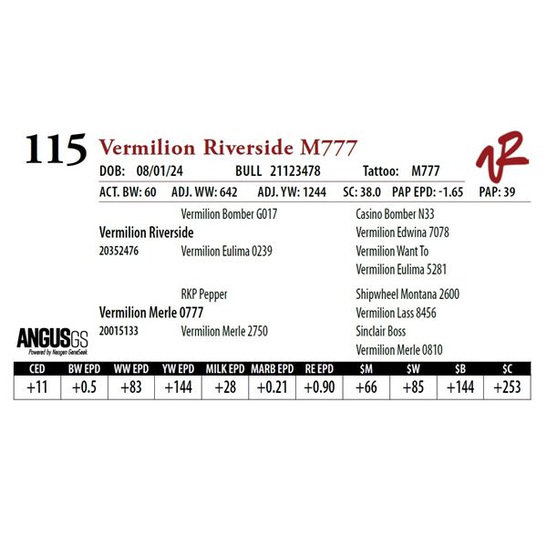 VERMILION RIVERSIDE M777