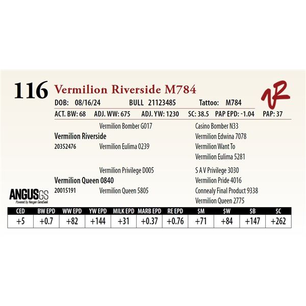 VERMILION RIVERSIDE M784