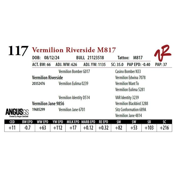 VERMILION RIVERSIDE M817