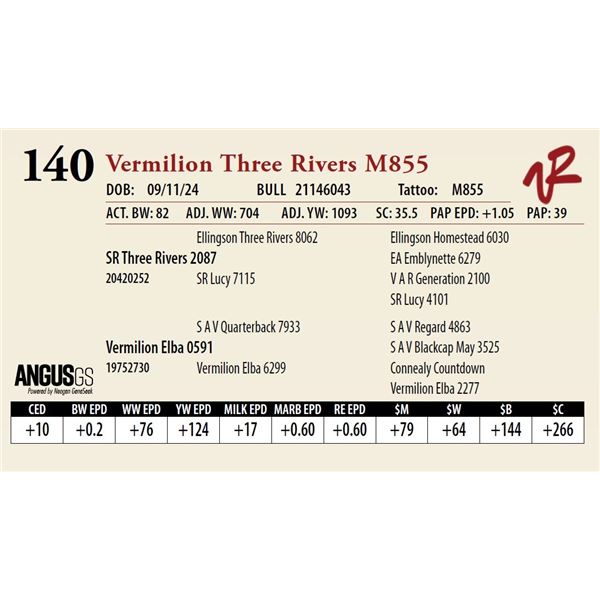 VERMILION THREE RIVERS M855