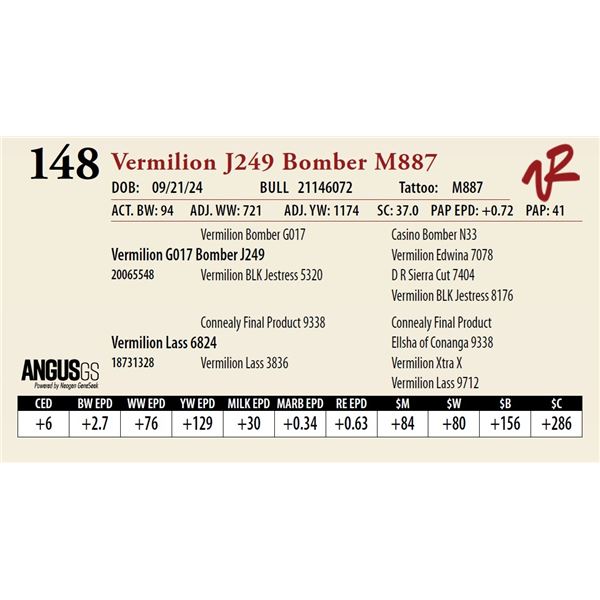 VERMILION J249 BOMBER M887
