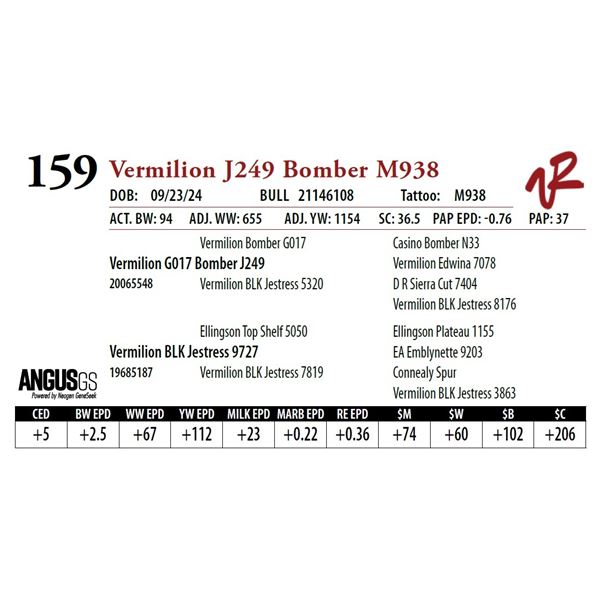 VERMILION J249 BOMBER M938