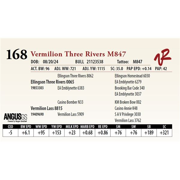 VERMILION THREE RIVERS M847