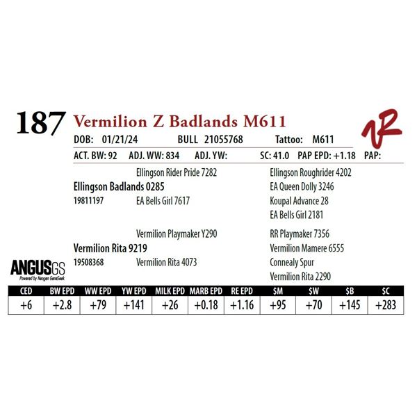 VERMILION Z BADLANDS M611