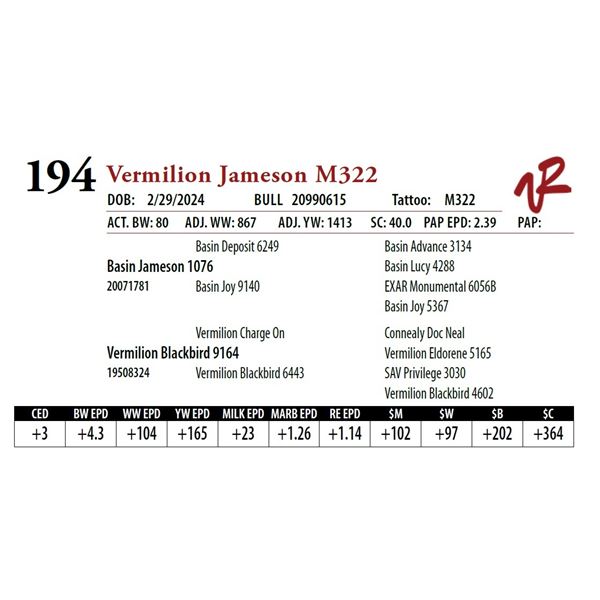 VERMILION JAMESON M322