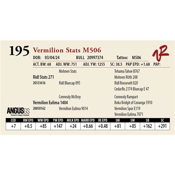 VERMILION STATS M506