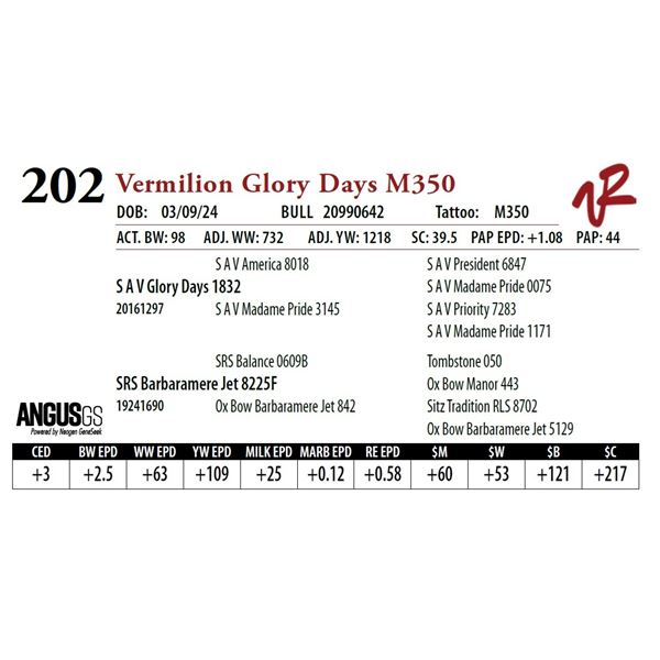 VERMILION GLORY DAYS M350