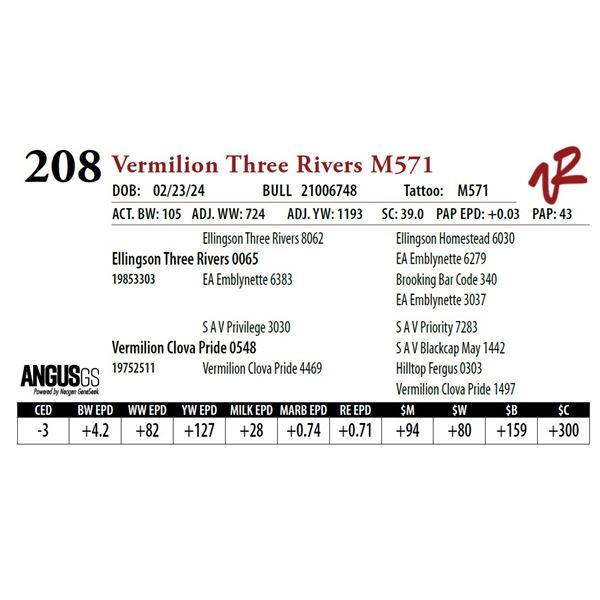 VERMILION THREE RIVERS M571