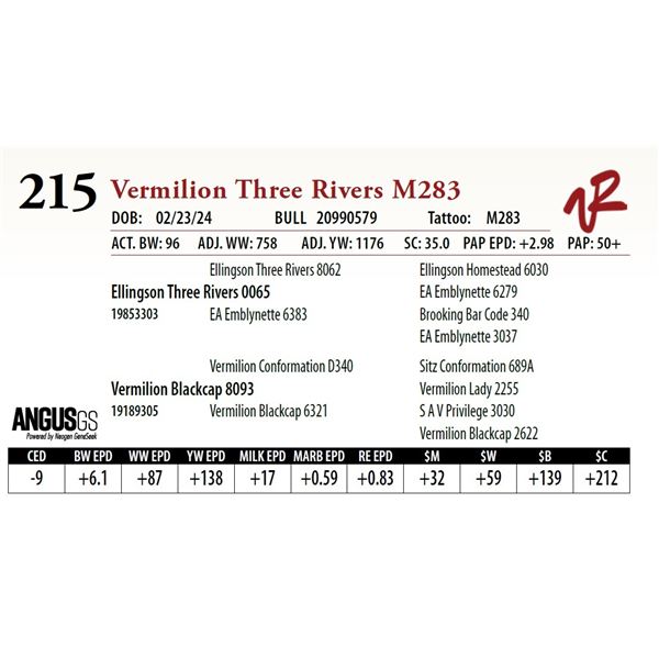 VERMILION THREE RIVERS M283