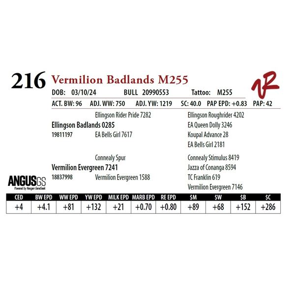 VERMILION BADLANDS M255
