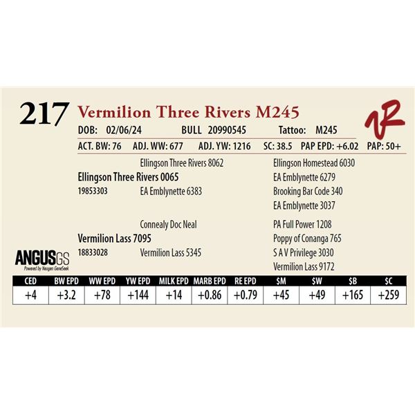 VERMILION THREE RIVERS M245