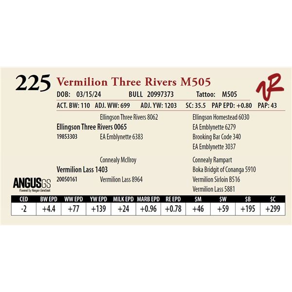 VERMILION THREE RIVERS M505