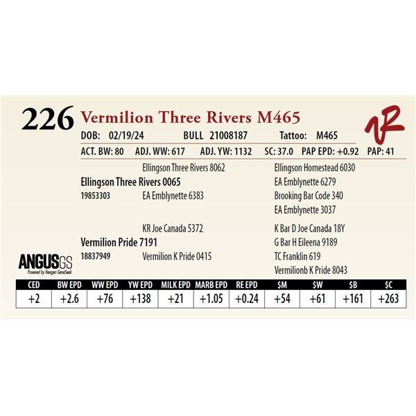 VERMILION THREE RIVERS M465