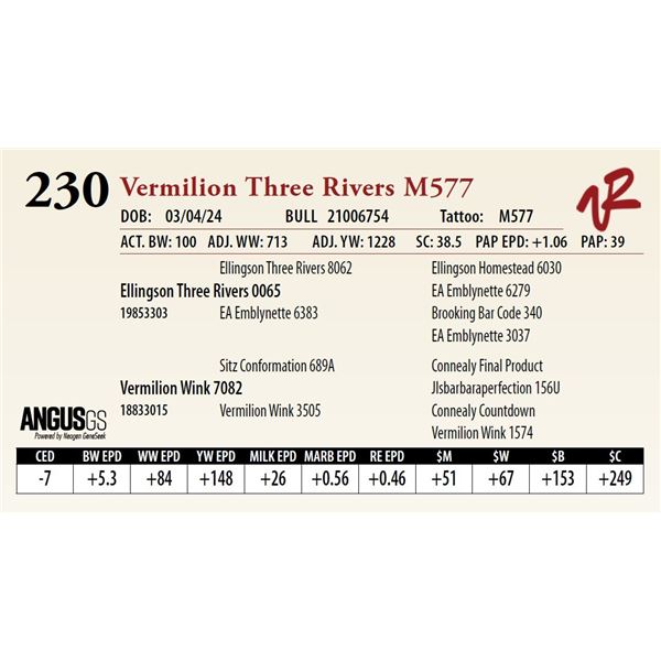 VERMILION THREE RIVERS M577