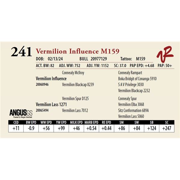 VERMILION INFLUENCE M159